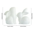 thumbnail image 3 of 2PC Bunny Statues Home Decor Bunny Decorations for Home Modern Style Rabbits Figurine Statues for Home Decor Accents Living Room Office Table Bookshelf Desk Bedroom Easter Decoration, 3 of 5