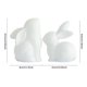 thumbnail image 3 of Adornos de conejo para mueble de TV o estantería, figuras de conejo de cerámica para decoración del hogar, pequeñas figuras de conejo para sala de estar, estudio, soporte de TV, estantería, 3 of 9