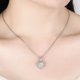 thumbnail image 1 of Collar con colgante de diamante en forma de corazón, cadena de clavícula con colgante en forma de corazón de circonita con temperamento Simple a la moda, 1 of 4