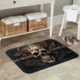 thumbnail image 5 of Kdxio Metal Style Horned Skull,16" x 24", Non-Slip Front Door Mats,Outdoor Welcome Mat Washable, 5 of 9