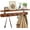 Brown-22'' L, variant on Coat Rack Wall Mount with Shelf, 17" Walnut Wood Wall Shelf with Hooks, Entryway Floating Shelves with 5 Metal Hangers for Coats, Backpacks, Living Room, Bedroom, Bathroom