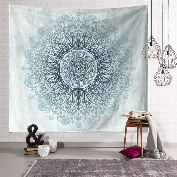 Tapiz para Colgar en la Pared, Mandala Bohemio, Tapiz Hippie, Decoración Artística para Dormitorio, Sala de Estar, Dormitorio, Cortina de Ventana()(150x100cm)