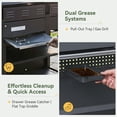 thumbnail image 4 of Clouddwell 5 Burner Gas Propane Grill and Griddle Combo BBQ Grill, 54000 BTU 2-in-1 Outdoor BBQ with Stainless Steel Lids, 4 Casters, Side Table, and Thermometer, 4 of 6
