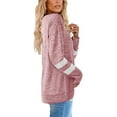 thumbnail image 3 of T-Shirts Décontractés à Manches Longues Rayés pour Femmes, Col Rond, Hauts Unis, Blouse Ample de Loisirs, 3 of 4