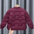 thumbnail image 5 of Boys Girls Padded Jacket Unisex Tween 5-15Year Long Sleeve Solid Color Puffer Jacket Windproof Winter Casual Warm Outdoor Sport Coat Outerwear, 5 of 7