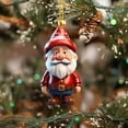 thumbnail image 5 of Colgante de árbol de Navidad con muñeco de nieve de Papá Noel y dibujos animados de acrílico 2D, adorno colgante bonito para Navidad, regalo de Año Nuevo 2025 para el hogar, 5 of 5