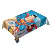 Superman The Animated Series square tablecloth has an iconic print, fits most tables, and is easy to care for. It adds a nostalgic touch and is perfect for fans，55" x 71"（140*180cm）