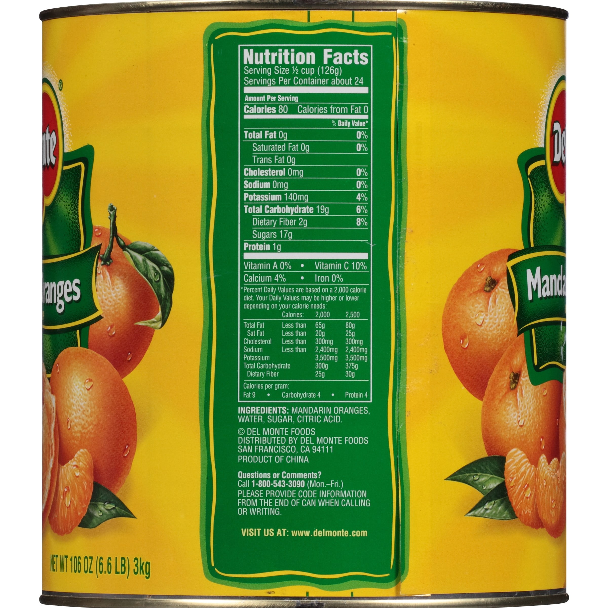 Del Monte Mandarin Orange Cups Nutrition Nutrition Ftempo