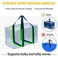 thumbnail image 5 of VENO 2 Pack XL Heavy Duty Foldable College Packing Moving Storage Zipper Bag W/ Reinforced Structure Alternative to Moving Box (Blue), 5 of 8