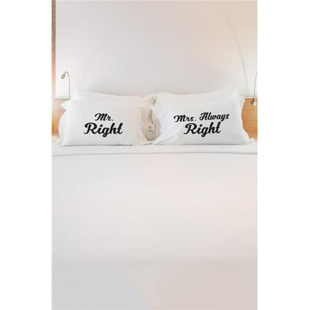 One Bella Casa 82682cse Mr Right Mrs Always Right Pillow Case