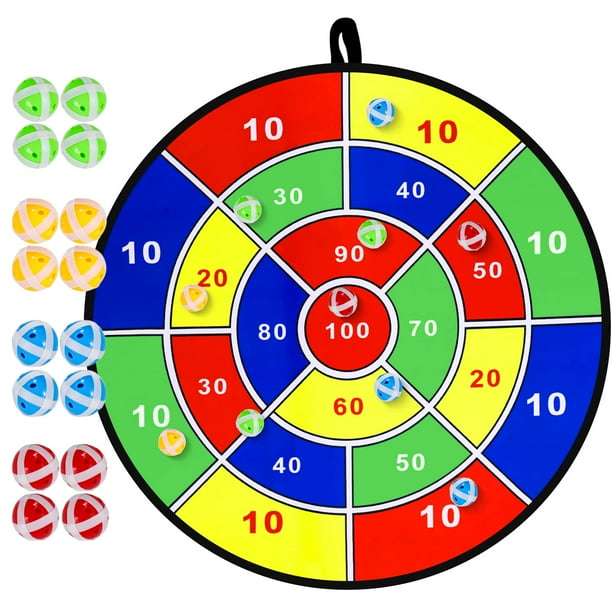 Juego infantil de dardos InfiOne de 74 cm con 16 bolas adhesivas