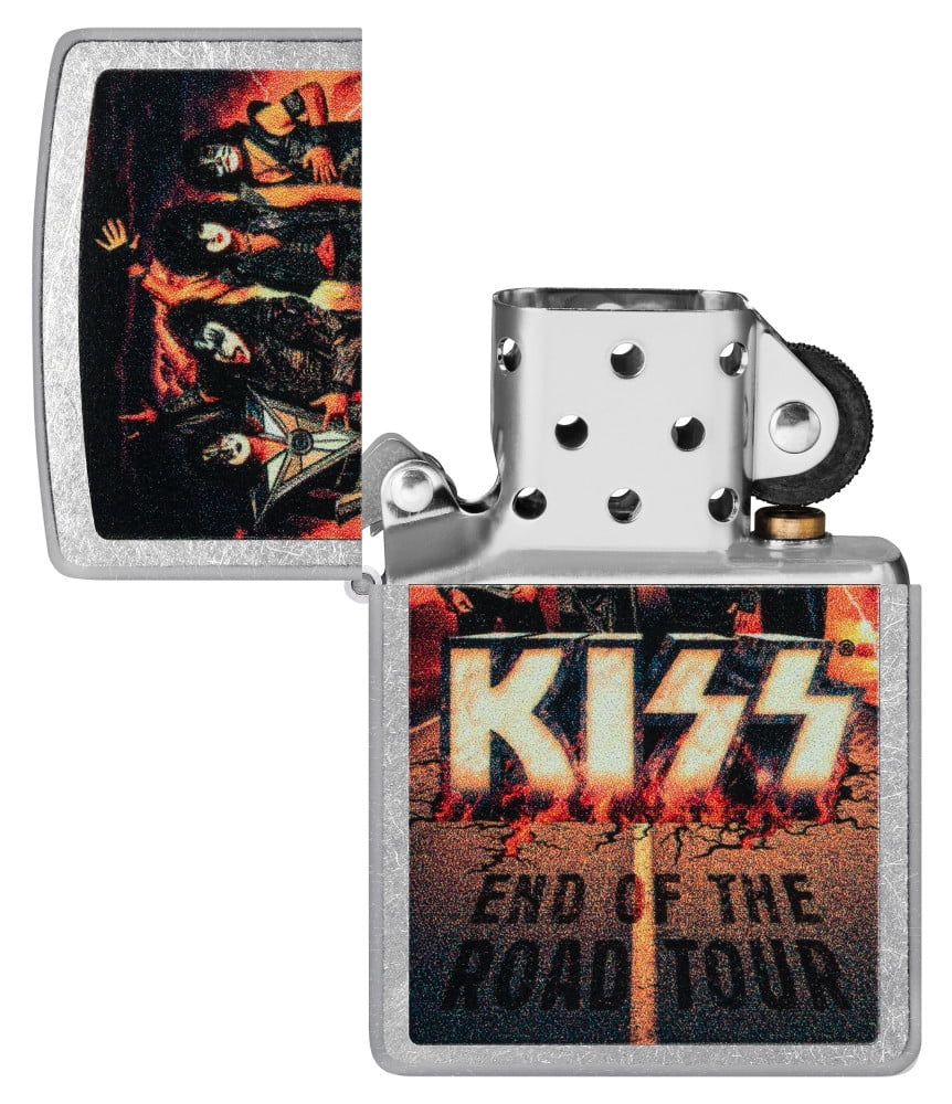 Zippo KISS End of the Road Design Street Chrome Pocket Lighter
