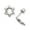 Colorname Misc: White Gold / Cubic Zirconia, variant on Solid 14k CZ Hypoallergenic Gold David Star Screw Back Stud Earrings (yellow and White) (White Gold) Stud Earring for Wo