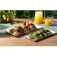 thumbnail image 2 of Posh Setting White Wood Grain Pattern, Disposable Premium Durable Plastic, 17" x 9" Rectangular Serving Tray, 5 Pack, 2 of 6
