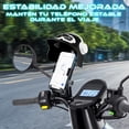 thumbnail image 4 of Soporte para teléfono de motocicleta con mini visera para casco, universal para smartphones de 4,7 a 7,2 pulgadas, soporte estable para bicicletas. Rotacion 360grados Negro, 4 of 6