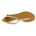 thumbnail image 4 of Style & Co. Womens Brinna Split Toe Casual T-Strap, Sandy Beige, Size 6.5, 4 of 5