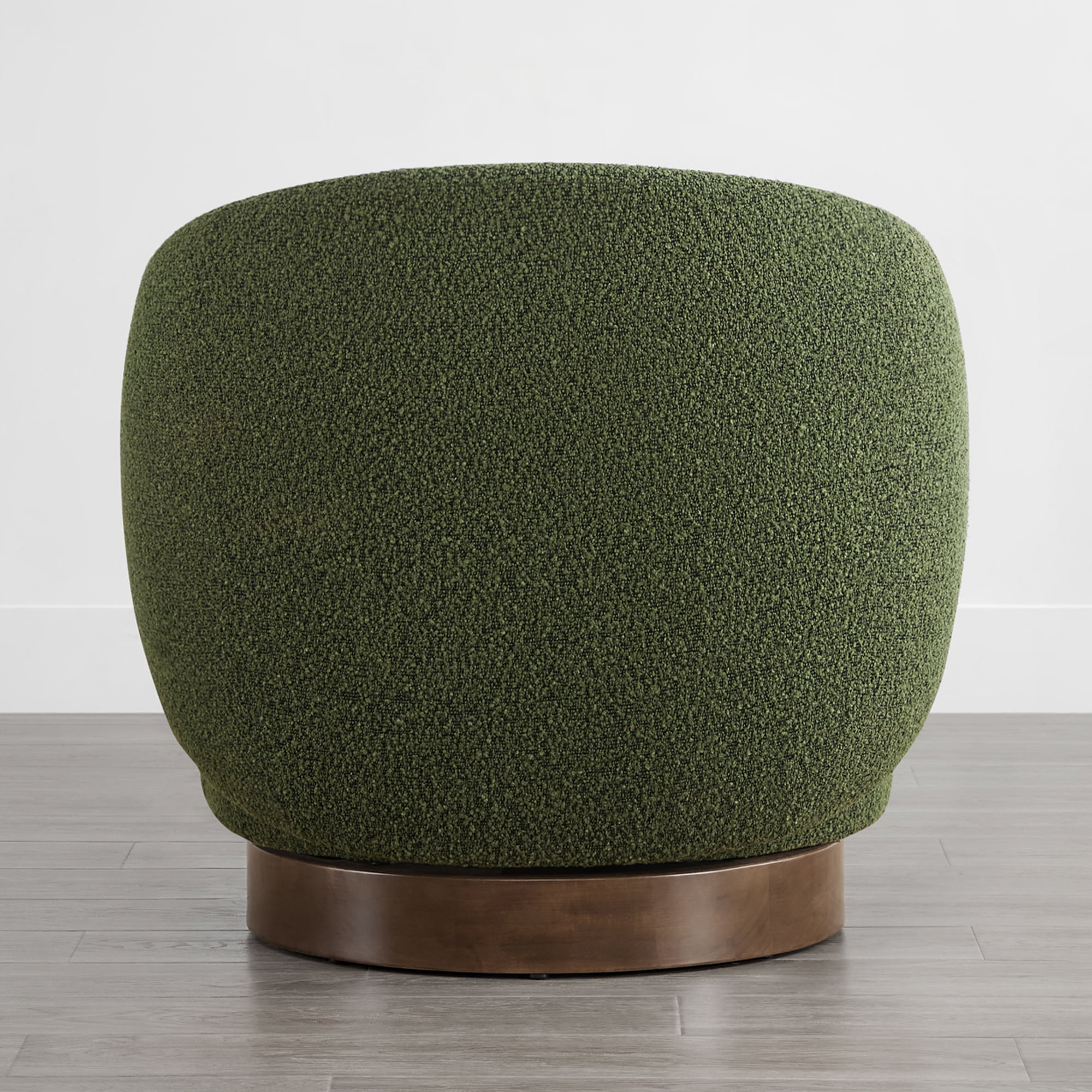 Spruce & Spring Upholstered Swivel Accent Chair with Curved Back Single, Green