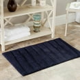 thumbnail image 3 of Shag & Flokati Rug - Plush Master Bath Cotton -Navy/Navy Style-J-Color:Navy/Navy,Design:Shag & Flokati,Shape:Small Rectangle,Size:3' 9''L x 2' 3''W, 3 of 3