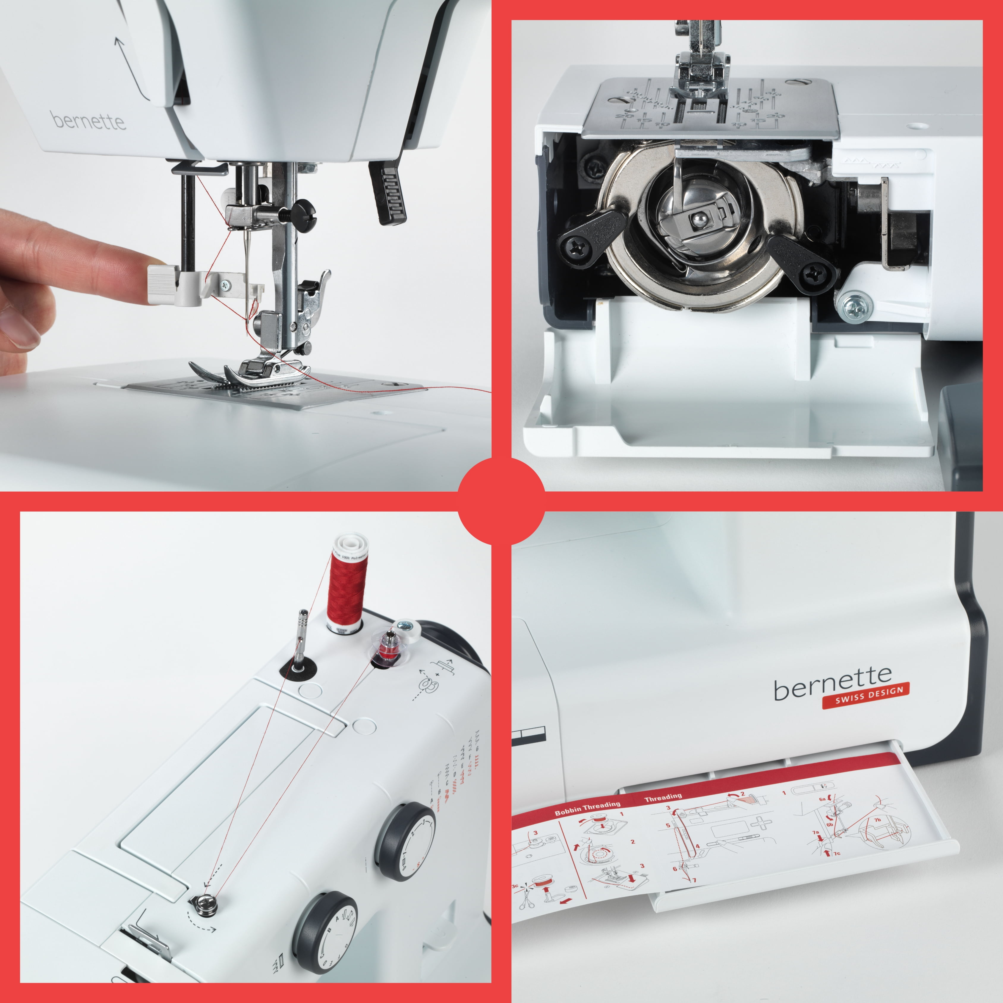 Bernette 33 Sewing Machine Semi-Automatic Needle Threader