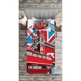 thumbnail image 3 of Ambesonne London Quilted Bedspread Set 2 Pcs, British Metropol City, Twin Size, Multicolor, 3 of 3