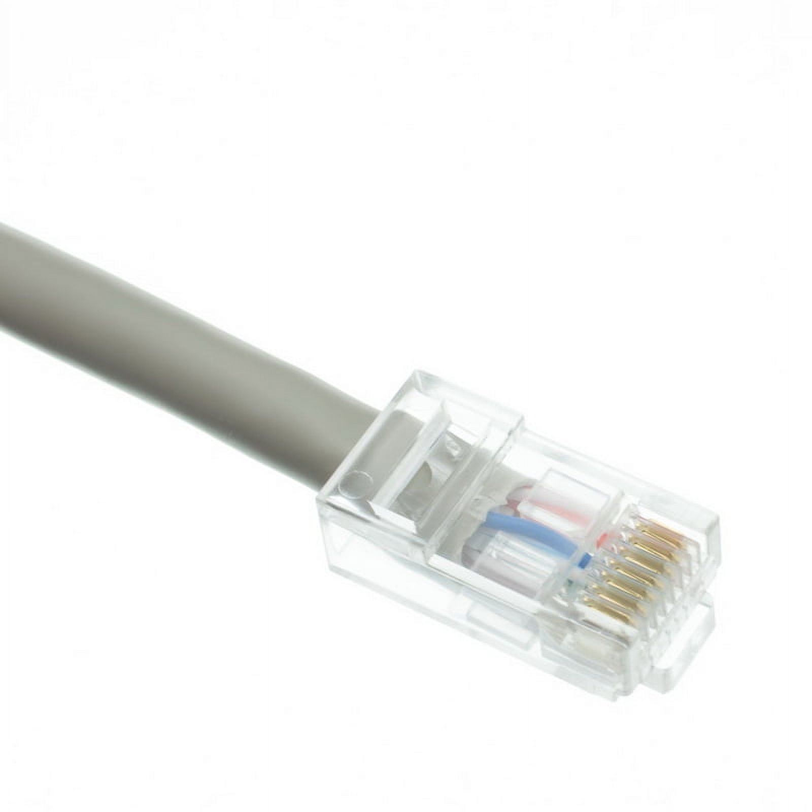 Cable Wholesale 11X6-12114 14 ft. 24 AWG Plenum Cat5e Gray Ethernet Patch Cable, CMP - Bootless