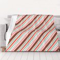 thumbnail image 5 of YFYANG Lightweight Warm Flannel Blanket, Retro Christmas Stripes Throw Blanket for Bed, Sofa, Travel, Camping, 40"x30", 5 of 7