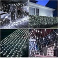 thumbnail image 4 of Solar Net String Lights, 1.5mx1.5m 100LED Solar Outdoor String Lights Backyard Patio Net Light Balcony Fence Mesh Fairy Light String Waterproof, 4 of 8
