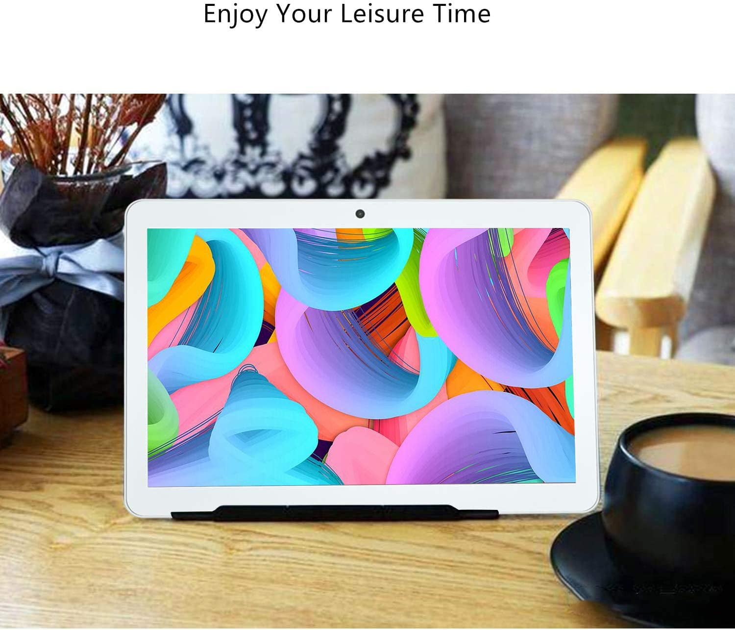 Foren-Tek 10 inch Android Tablet 4GB RAM 64GB ROM Octa Core with Dual Sim Card Slots - 3G Unlocked GSM Phone Tablets with WiFi Bluetooth GPS