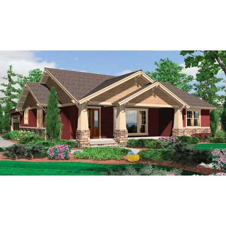 TheHouseDesigners 5258 Construction Ready Craftsman  House  