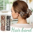 thumbnail image 1 of Diadema ligera de pelo francés con estampado coreano de flores de donut, 2 unidades, color crema a base de hierbas, 1 of 2