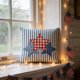 thumbnail image 4 of Fundas de cojín patrióticas de 45 x 45 cm – Fundas de lino lavables a máquina para el Día de la Independencia, ideales para la decoración del hogar, sala de estar, sofá, sillón y dormitorio., 4 of 6