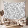 thumbnail image 2 of Gray Flowers Tapestry for Bedroom Wall Hanging Tapestry, Farmhouse Pastoral Vintage Plants Branches Ceiling Backdrop Tapestries Poster Blanket Wall Decor for Teens Room Living Room Dorm 39" x 59", 2 of 8