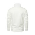 thumbnail image 4 of WTOBBY Men's Utility Zip Front Shirt Jacket Oversized Long Sleeve Top Lightweight Layering Urban Street Style Essential,White 2XL, 4 of 4