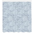 thumbnail image 2 of Ambesonne Wave Shower Curtain, Traditional Japanese Motifs, 69"Wx75"L, Blue Pale Blue, 2 of 4