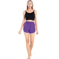 thumbnail image 5 of Teen Girls High Drawstring Waist Workout Sports Track Shorts,Running Shorts Athletic Gym Yoga PE Shorts,Super Comfy Casual Sporty Lounge Short Pants Dolphin Shorts,S-4XL Purple, 5 of 9