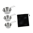 thumbnail image 5 of figatia 3Pcs Camping Bowls Tableware Cookware with Mesh Bag Stainless Steel Camp Bowls Dinnerware for Hiking Kitchen Barbecue Outdoor Folding Handle, 5 of 8