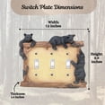 thumbnail image 3 of BestGiftEver Black Bear on Log Triple Switch Cover Cabin Lodge Style Home Dcor, 3 of 8