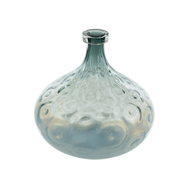 A&B Home Mira Large Round Glass Vase - 13" x 13" x 13" - Gray/White