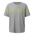 thumbnail image 4 of JAJAHO Men's Short Sleeve T Shirt Waffle Summer Top Color Block Crew Neck Pullover Sports Casual Top Loose Fit Graphic Tee Trendy Tops, 4 of 8