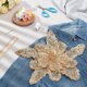 thumbnail image 4 of Aplique de flor de lentejuelas 3D dorado, brillante, para coser, parche de encaje con broche, aplique de encaje de doble capa con patrón floral, 4 of 9