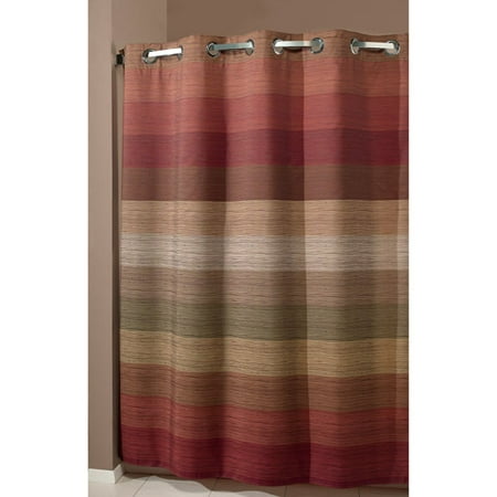 Hookless Stratum Fabric Shower Curtain, Black/White - Walmart.com