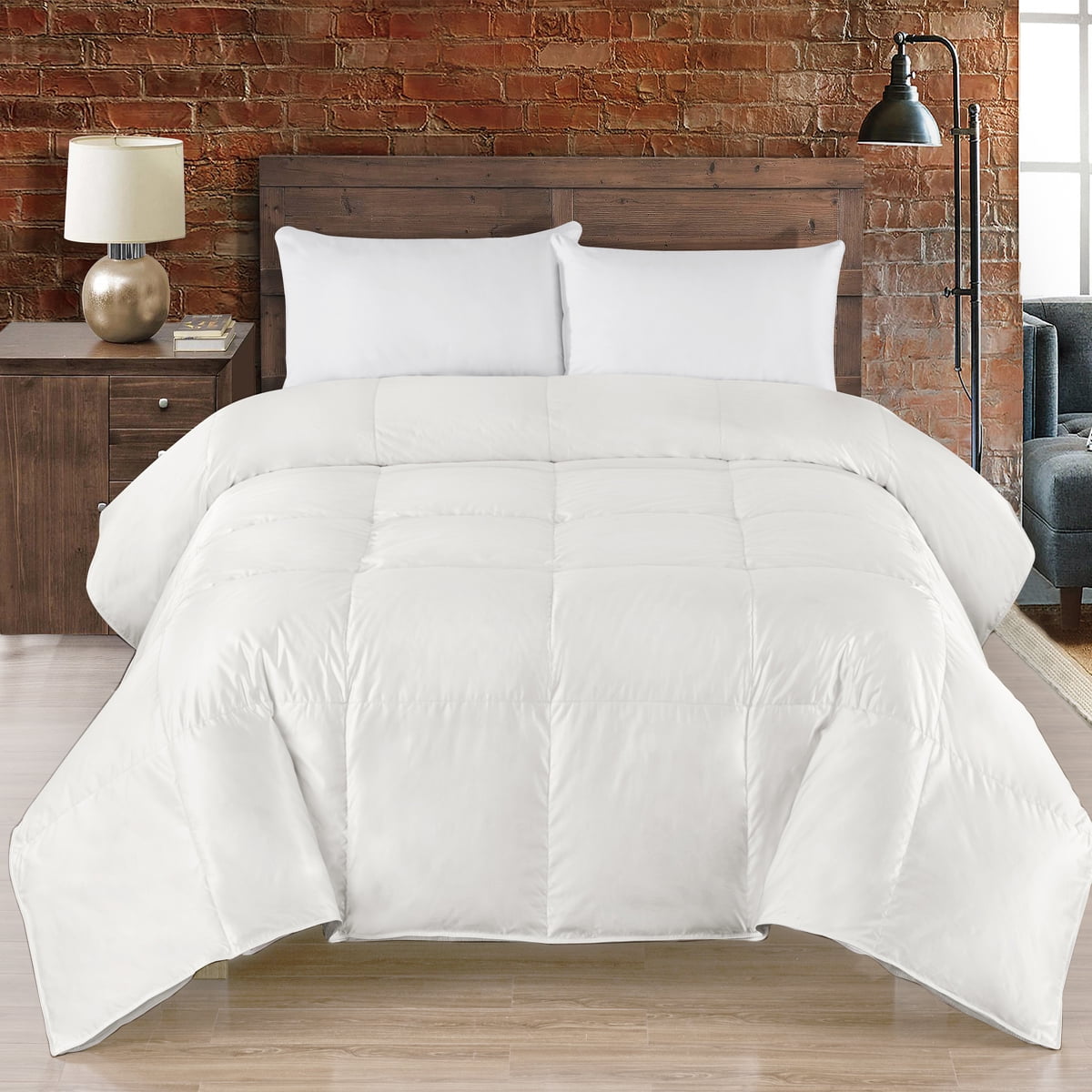 White Silk Goose Down Comforter Heavy Winter Fill 700 Fill Power by
