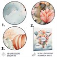 thumbnail image 3 of Designart "Blooming Altitudes Floral Balloon Journey II" Hot Air Balloon Metal Wall Decor, 3 of 5