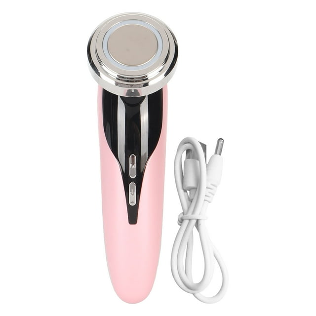 Appareil de Massage Facial Électrique Portable Étanche Multifonctionnel Microcourant Rose