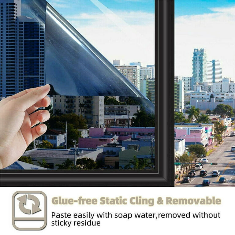 One Way Mirror Window Film Heat UV Reflective Privacy Tint Foil for Home  Office 