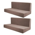 thumbnail image 3 of AMLESO 4Pcs Camper Cushion Covers RV Seat Covers Comfort Breathable Bench Covers RV Stretch Sofa Seat Slipcovers Furniture Protector Light Coffee, 3 of 10
