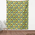 thumbnail image 3 of Ambesonne Avocado Fabric by the Yard Upholstery, Delicious Vegan Food, 2 Yards, Black Brown Green, 3 of 4
