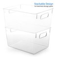 thumbnail image 4 of EatEx 1 Pack Clear Plastic Storage Organizer Bin with Handles - Stackable Bin Tray for Home, Classroom, Playroom, Studio - Great Bin for Crafts, Art, Brushes, Paint, Sewing Supplies, 4 of 7
