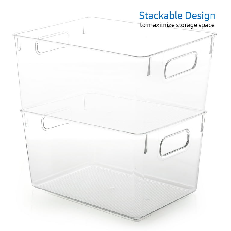 Plastic Storage Bins with Handles