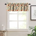 thumbnail image 4 of Coffee Valances Curtain, Rod Pocket Abstract Retro Rustic Farmhouse Kitchen Decor Printed Window Valances Short Curtain for Living Room Bedroom Bathroom W54xL18in 1 Panels, 4 of 6